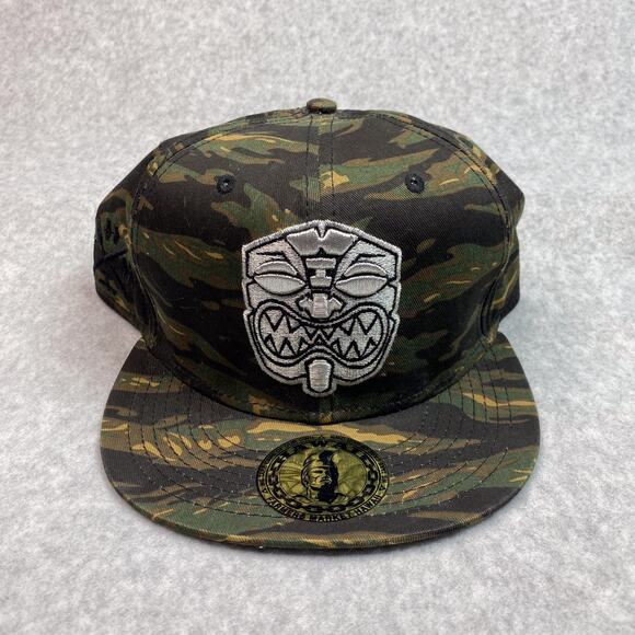 Vintage Farmers Market Hawaii Snapback Hat Embroidered Camouflage - Picture 1 of 8